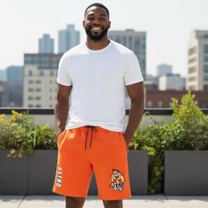 Lot29 x Astro Boy Men's Orange Sweat Shorts Size L Casual Anime Style